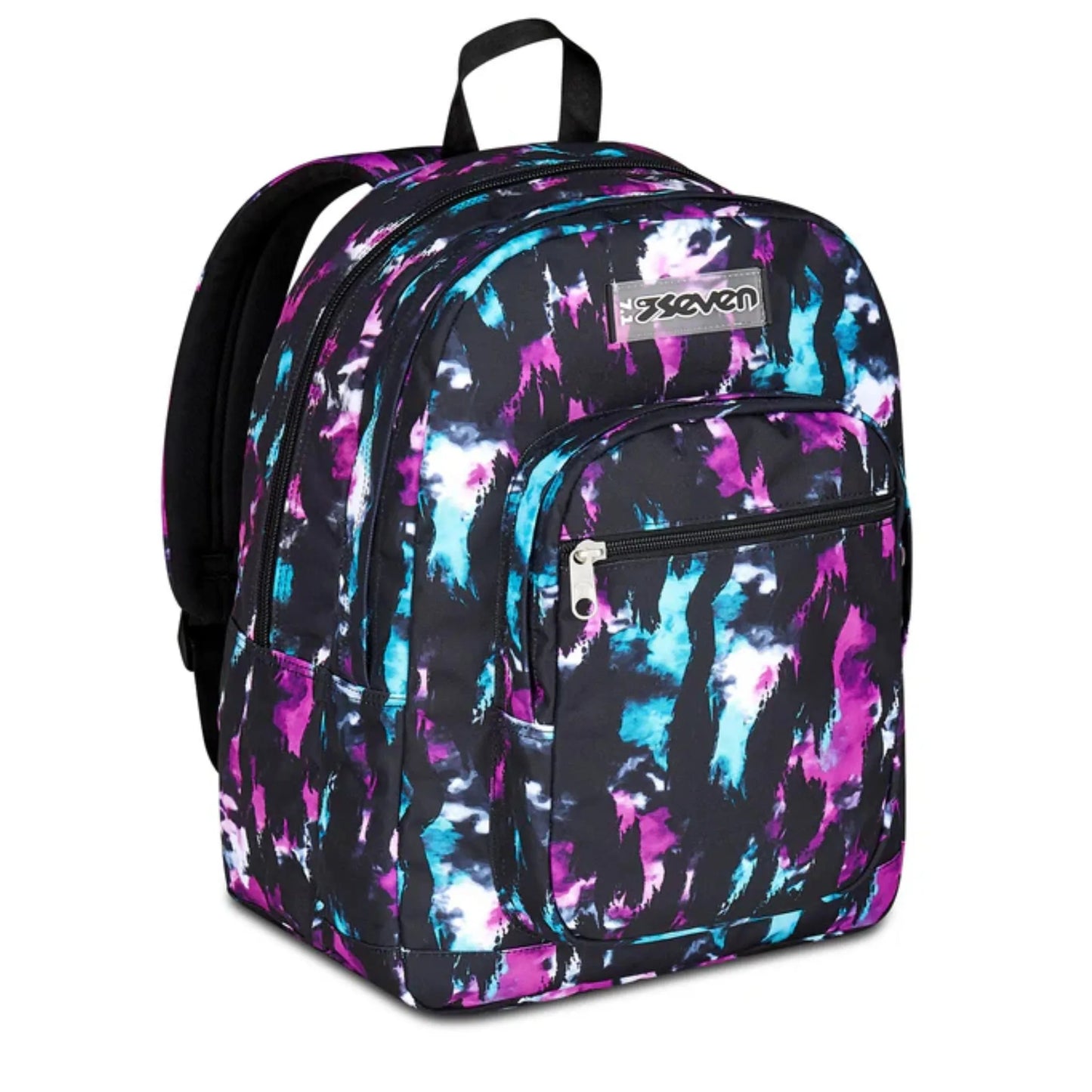 Zaino Seven Freethink Fantasia Viola Fucsia Doppio Scomparto con Tasca PC e Porta Borraccia
