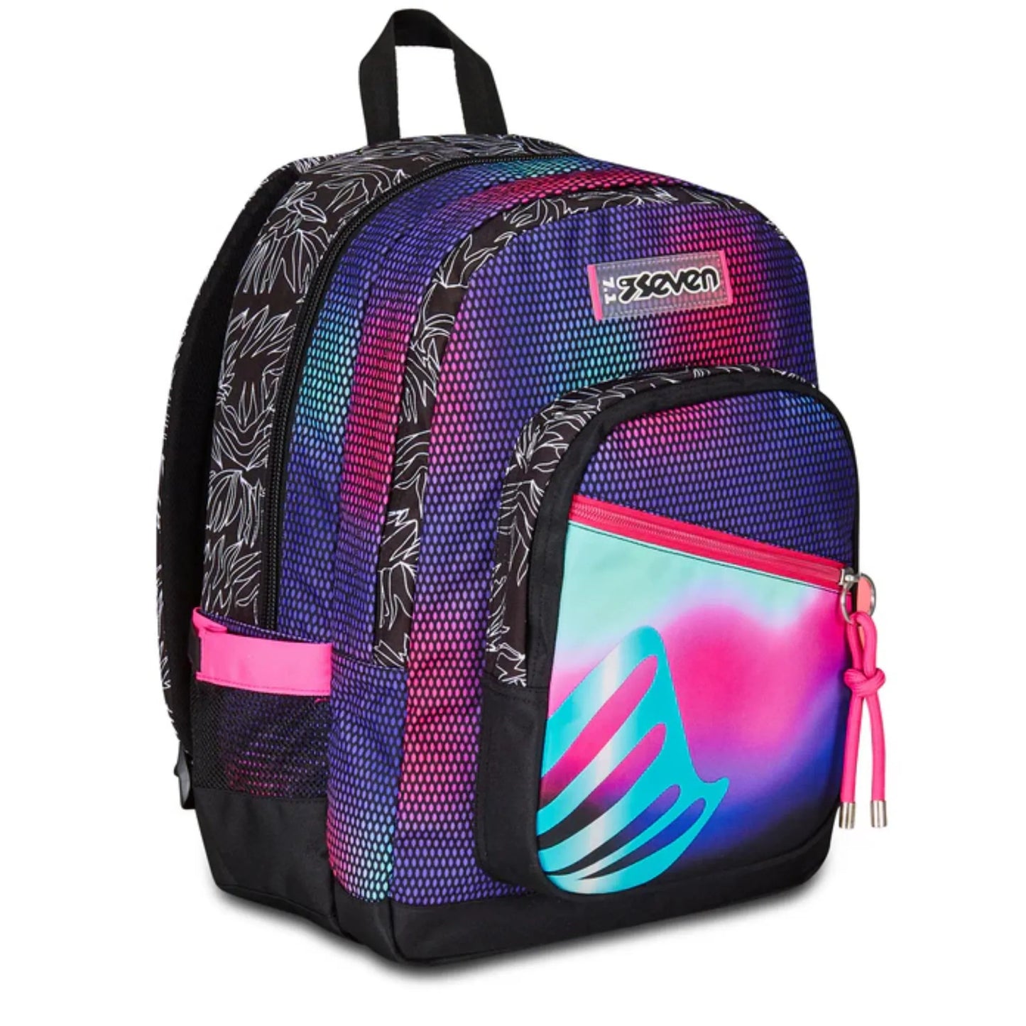 Zaino Seven Freethink Shadefull Girl Fantasia Viola Rosa Doppio Scomparto con Tasca PC e Porta Borraccia