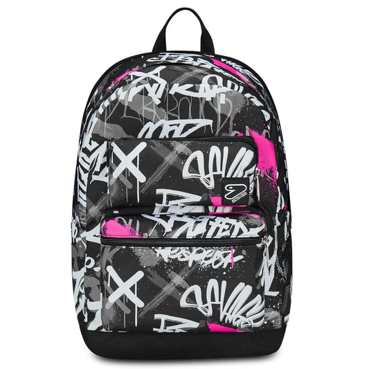 Zaino Seven The Double Reversibile Pink Street con Earphones Wireless LED e Marker in Omaggio