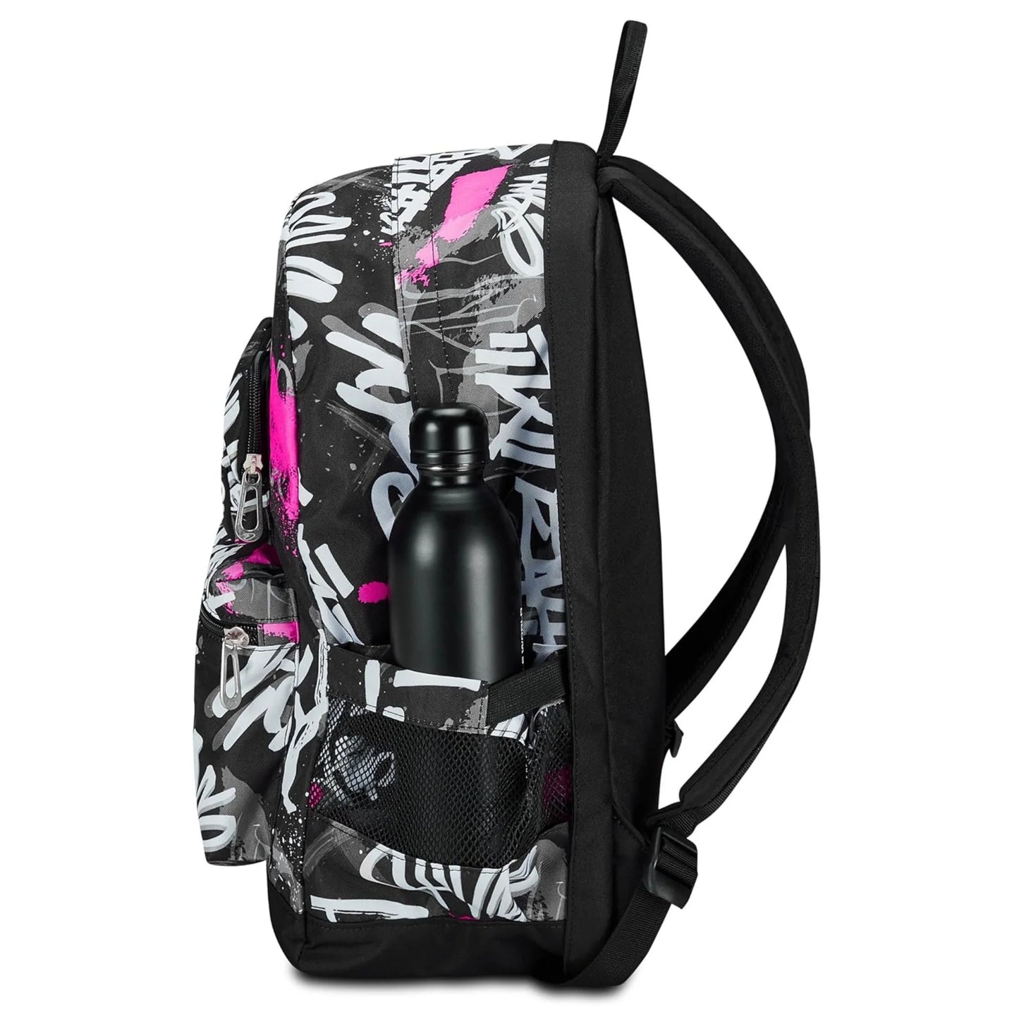 Zaino Seven The Double Reversibile Pink Street con Earphones Wireless LED e Marker in Omaggio