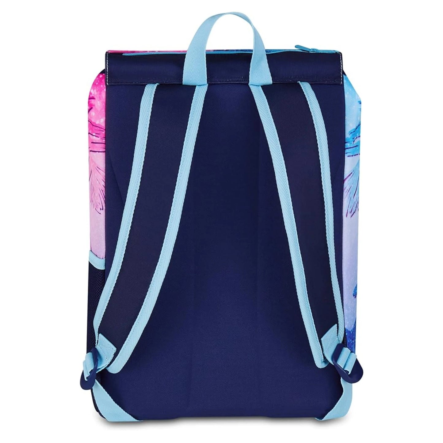Zaino Seven Sdoppiabile Big Lilo & Stitch We're Better Together con Stitch Angel Pattina Fantasia Foglie Tropicali Blu Rosa Disney