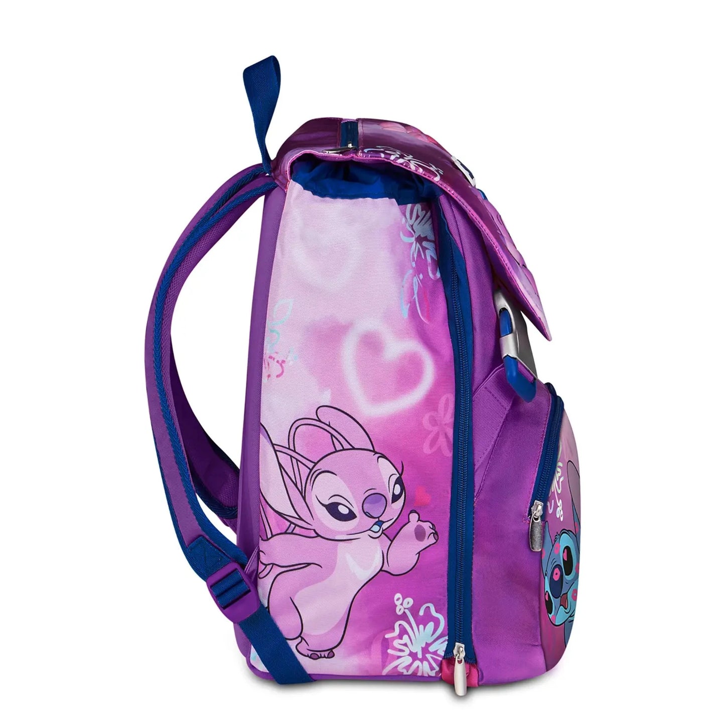 Zaino Seven Sdoppiabile Big Lilo & Stitch You Are Magical con Pattina Stitch Angel e Tasca Porta Borraccia Viola Rosa Disney