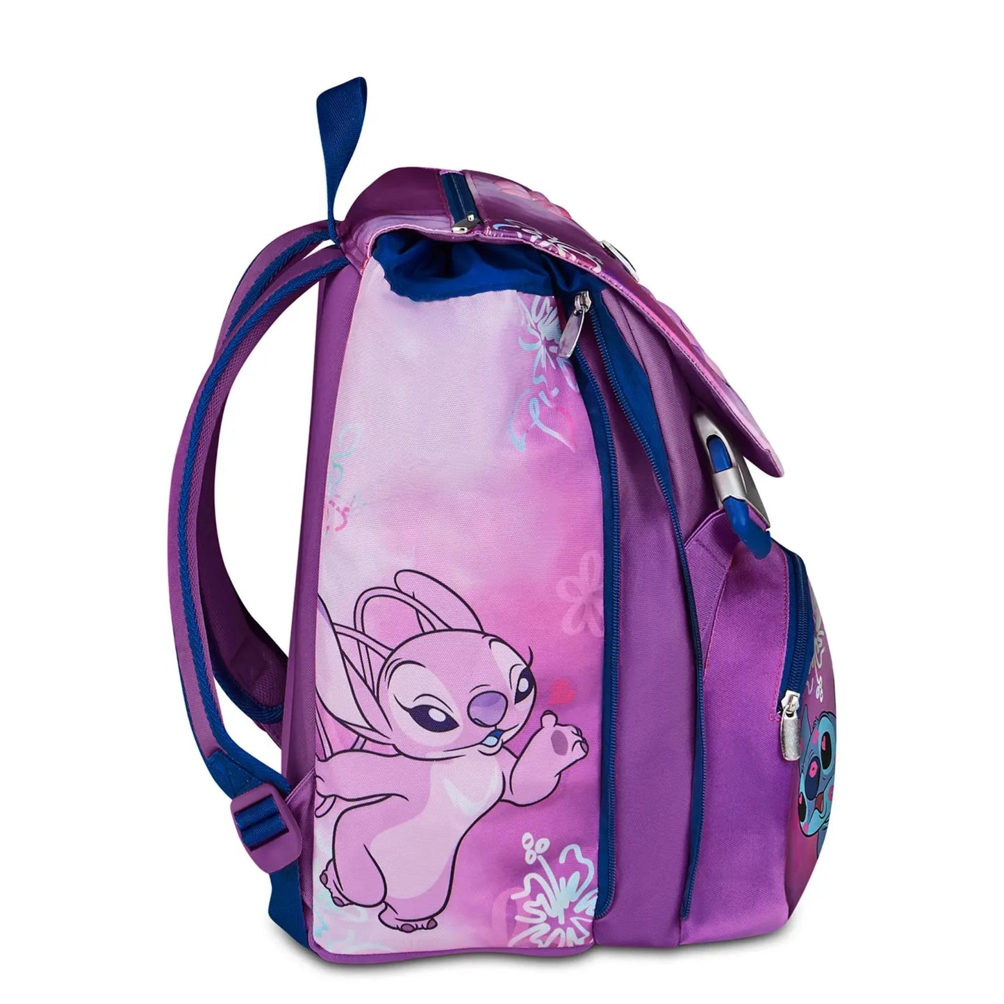 Zaino Seven Sdoppiabile Big Lilo & Stitch You Are Magical con Pattina Stitch Angel e Tasca Porta Borraccia Viola Rosa Disney
