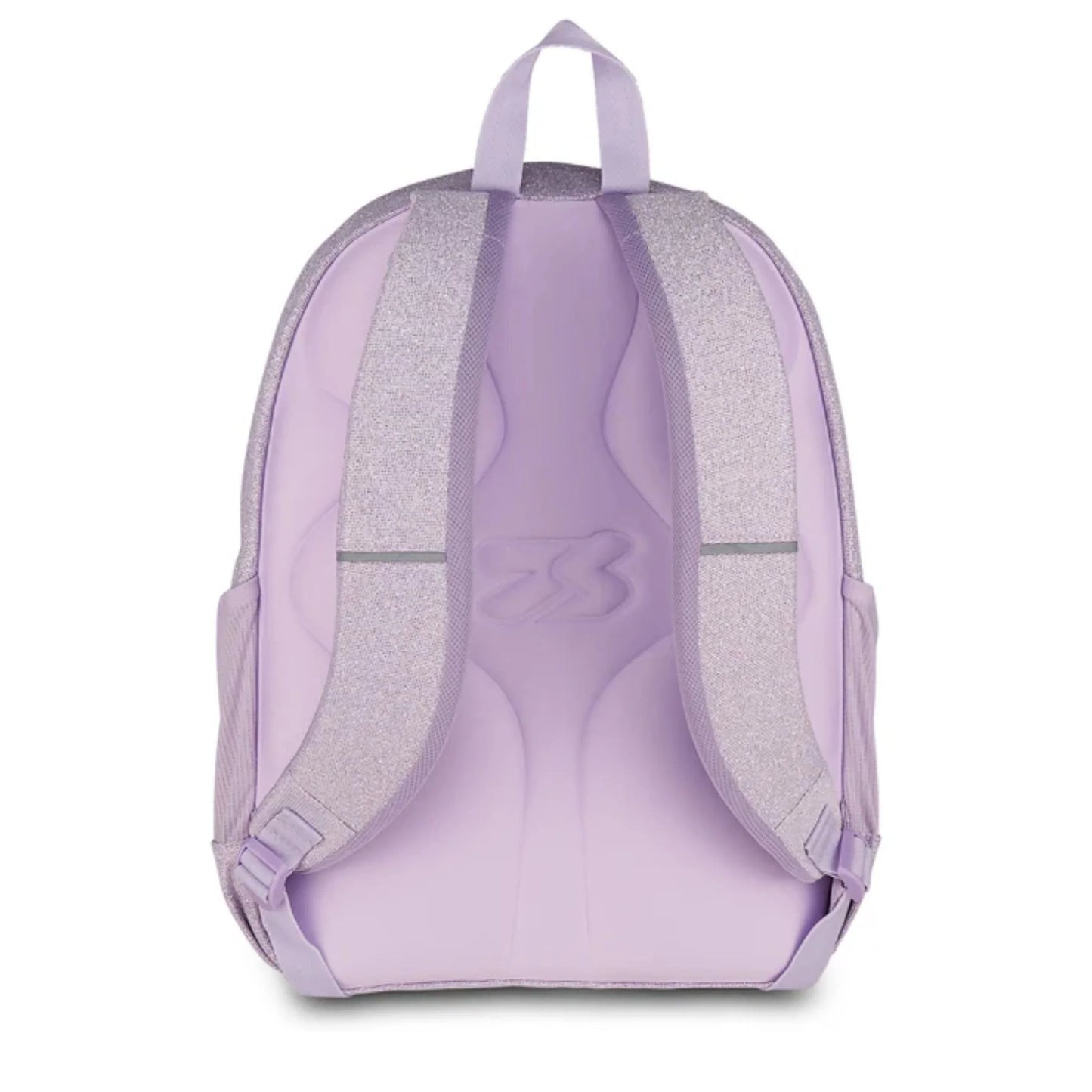 Zaino Seven Tech Shiny Lilla Glitter Doppio Scomparto con Tasca PC e Porta Borraccia Effetto Brillantinato
