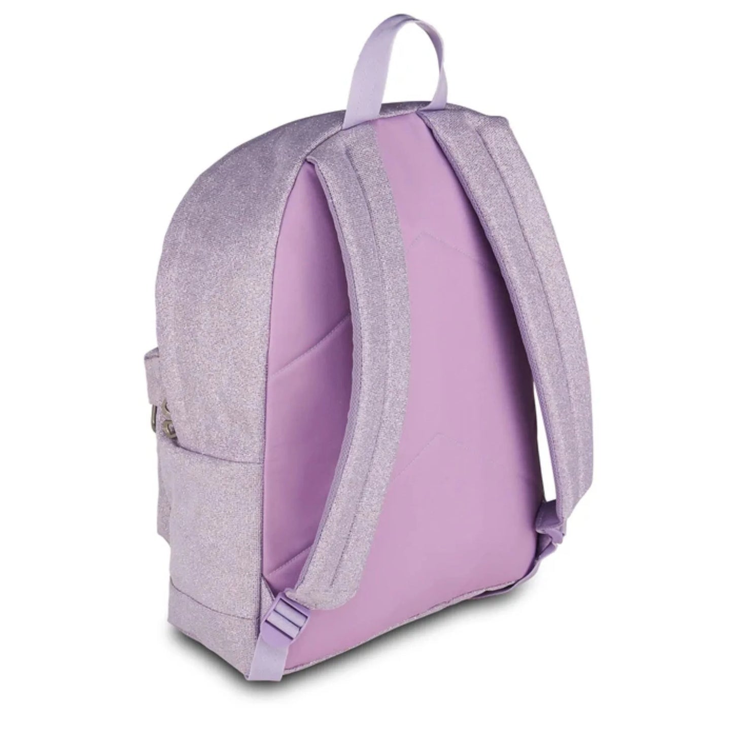 Zaino Seven Tech Shiny Lilla Glitter Mono Scomparto con Tasca Frontale Effetto Brillantinato