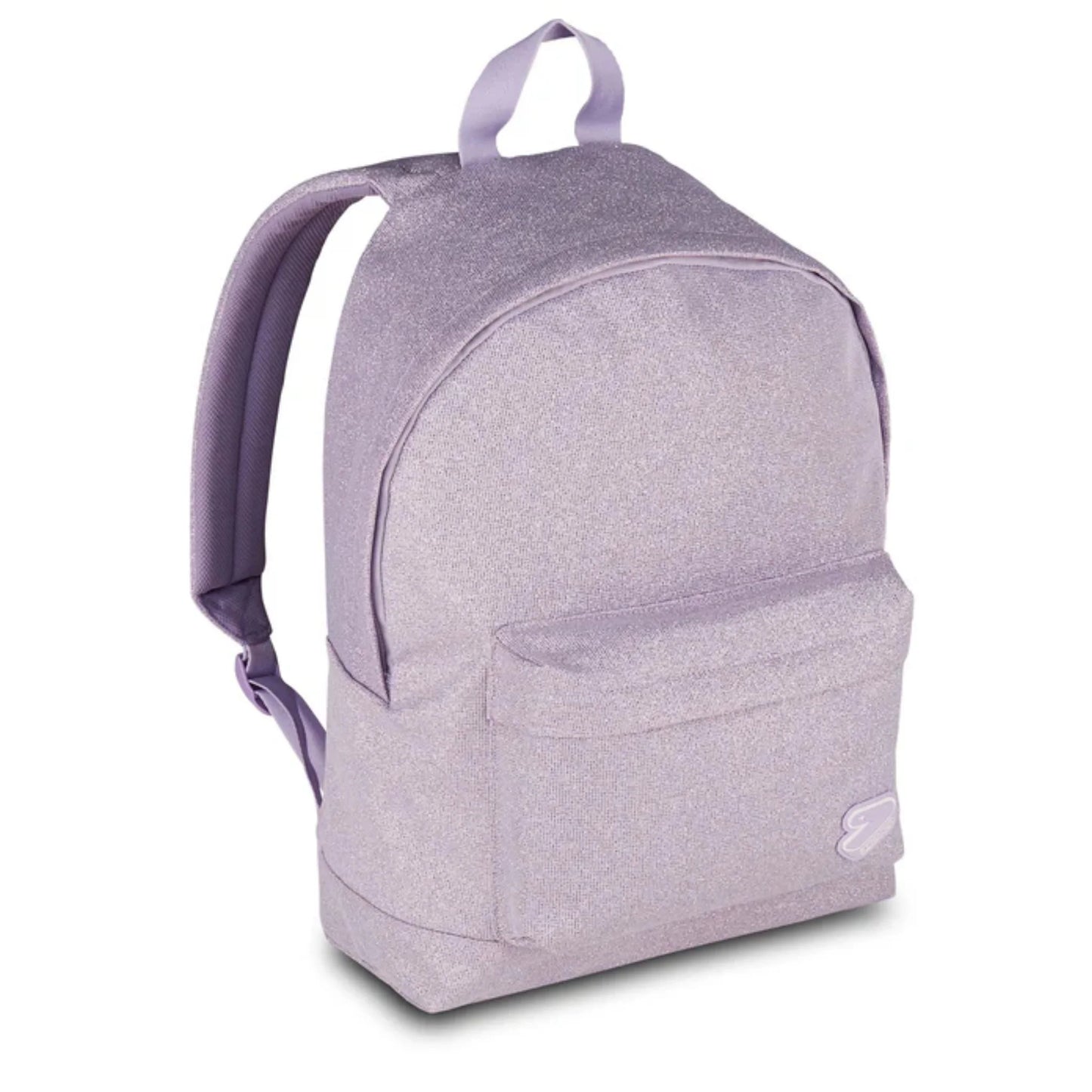 Zaino Seven Tech Shiny Lilla Glitter Mono Scomparto con Tasca Frontale Effetto Brillantinato