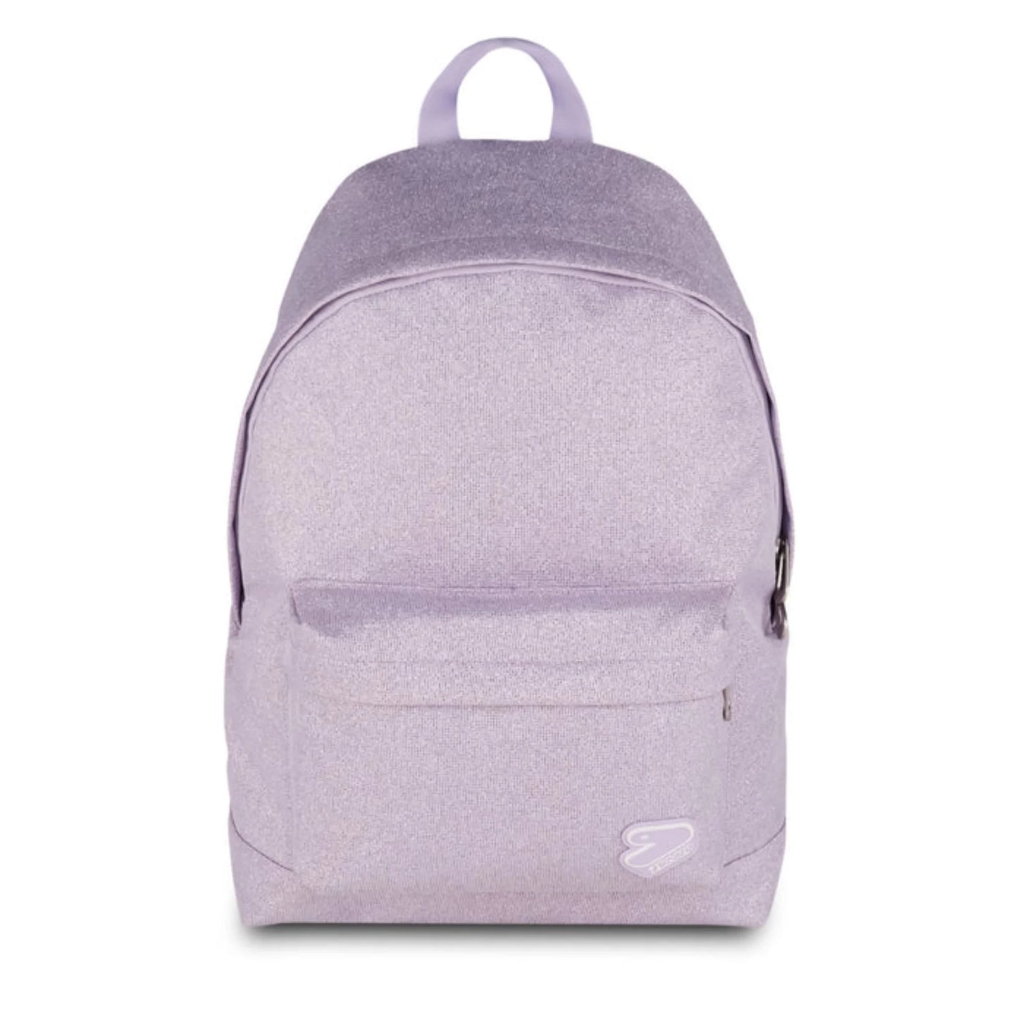 Zaino Seven Tech Shiny Lilla Glitter Mono Scomparto con Tasca Frontale Effetto Brillantinato