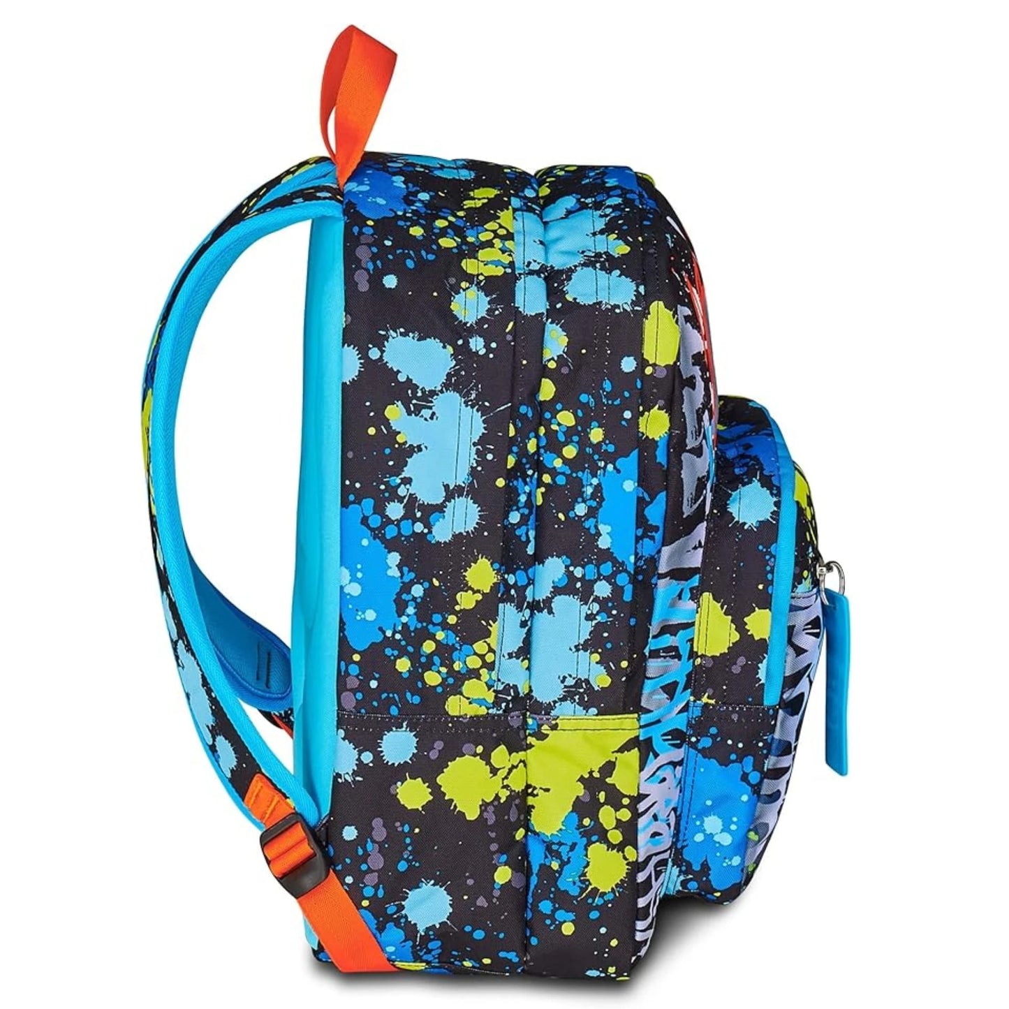 Zaino SJ Ever Gamer Rules Doppio Scomparto con Controller Gaming e Charm Staccabile Fantasia Splash Multicolor