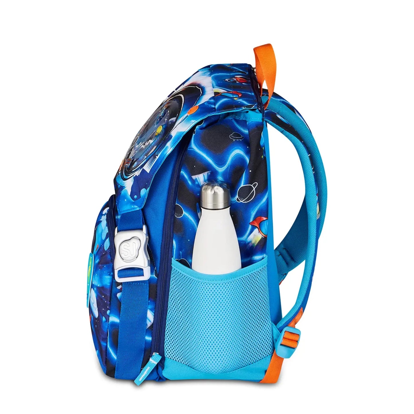 Zaino SJ Gang Estensibile Big Space LED Boy con Occhi LED Ricaricabili USB Astronauta Fantasia Spaziale Blu