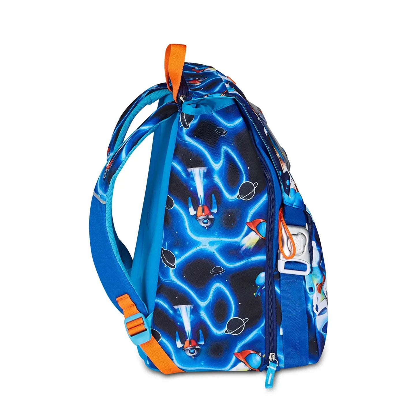 Zaino SJ Gang Estensibile Big Space LED Boy con Occhi LED Ricaricabili USB Astronauta Fantasia Spaziale Blu