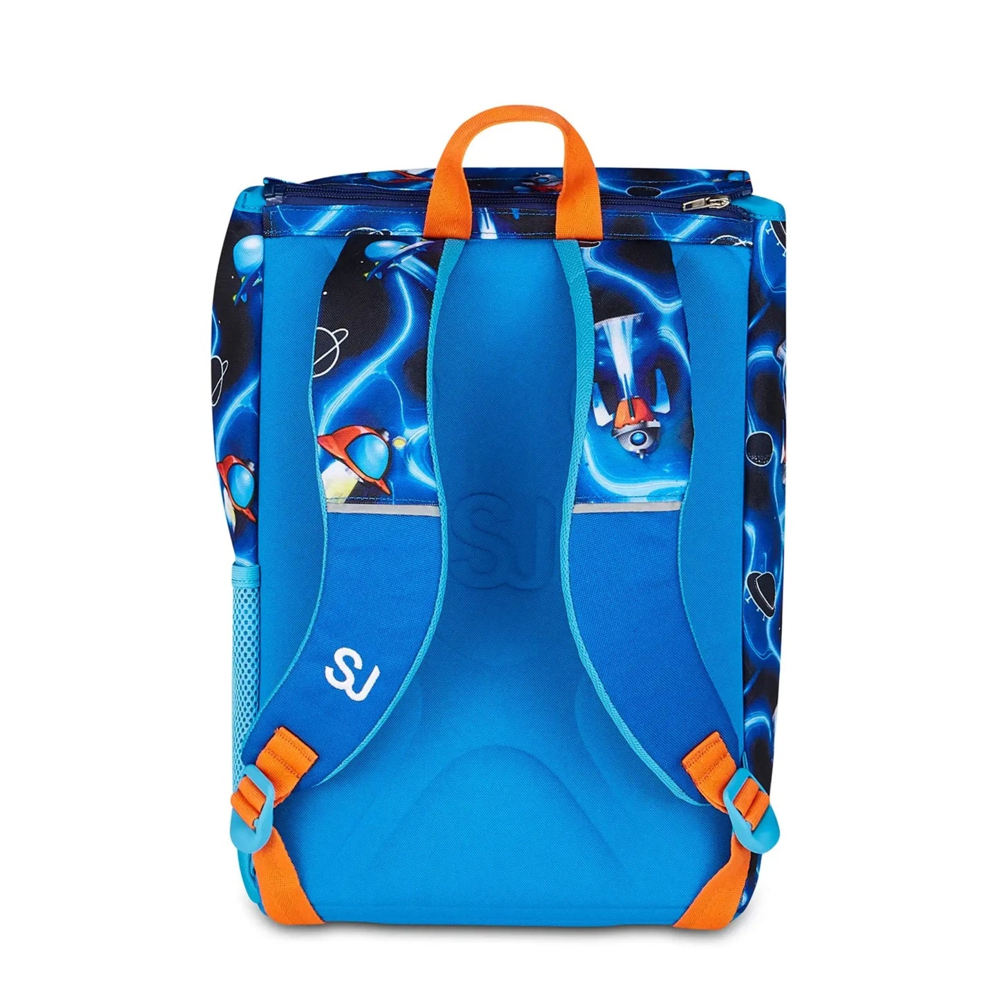Zaino SJ Gang Estensibile Big Space LED Boy con Occhi LED Ricaricabili USB Astronauta Fantasia Spaziale Blu