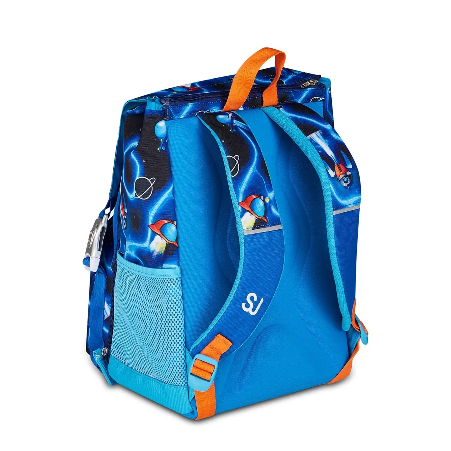 Zaino SJ Gang Estensibile Big Space LED Boy con Occhi LED Ricaricabili USB Astronauta Fantasia Spaziale Blu