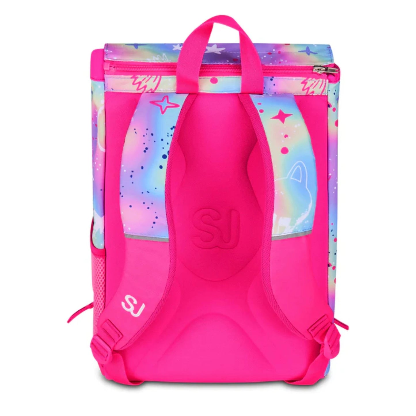 Zaino SJ Gang Estensibile Big Cat LED Girl con Occhi LED Gattina Galaxy e Pattina Staccabile Ricaricabile USB Fantasia Aurora Rosa Viola