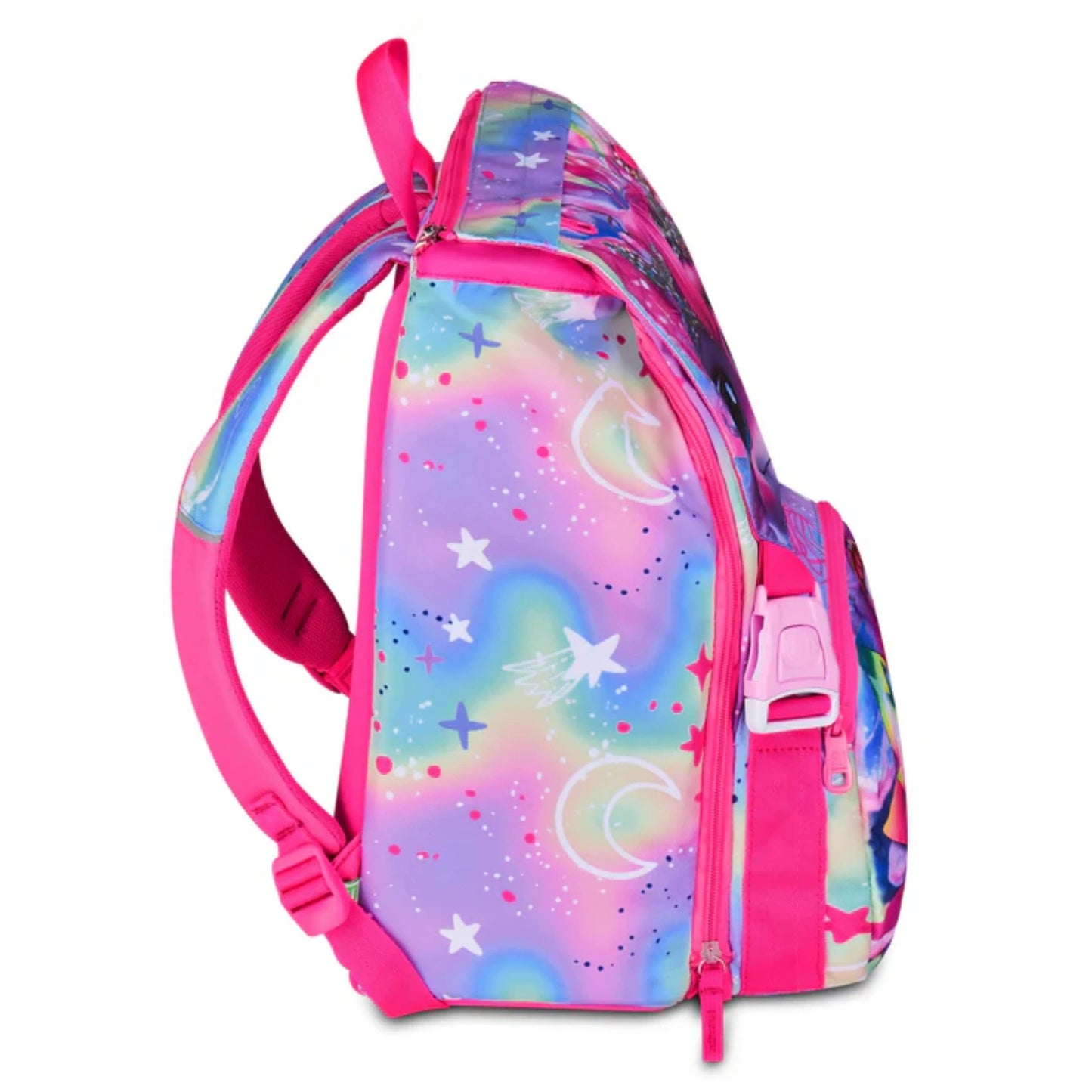 Zaino SJ Gang Estensibile Big Cat LED Girl con Occhi LED Gattina Galaxy e Pattina Staccabile Ricaricabile USB Fantasia Aurora Rosa Viola