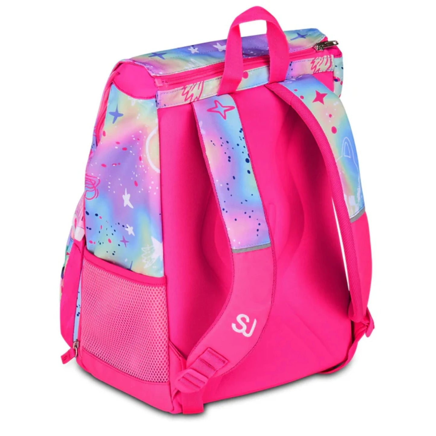 Zaino SJ Gang Estensibile Big Cat LED Girl con Occhi LED Gattina Galaxy e Pattina Staccabile Ricaricabile USB Fantasia Aurora Rosa Viola