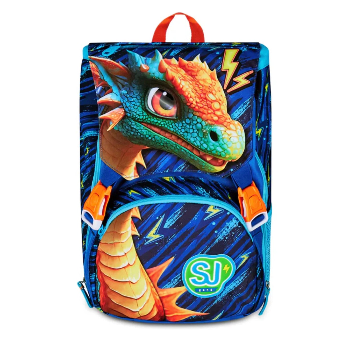 Zaino SJ Gang Estensibile Big Dragon Glide con Maxi Ali a Scomparsa Drago Alato Fantasia Blu Arancio