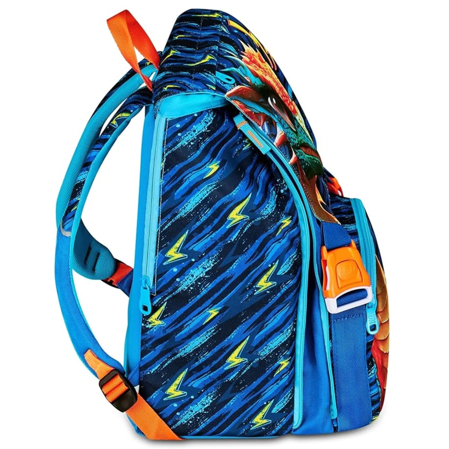 Zaino SJ Gang Estensibile Big Dragon Glide con Maxi Ali a Scomparsa Drago Alato Fantasia Blu Arancio