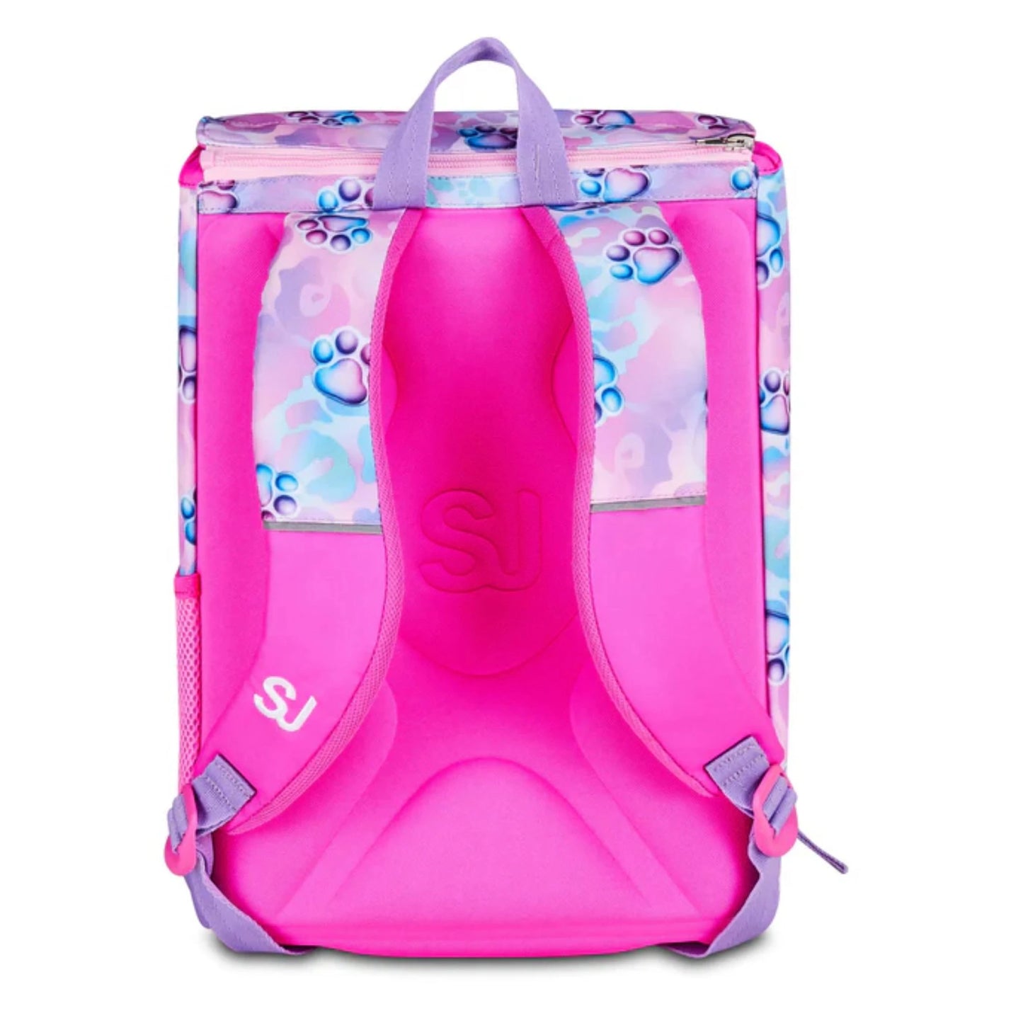 Zaino SJ Gang Estensibile Big Glowcat con Gattino Luminoso Touch Cambia Colore Fantasia Paws Rainbow Viola Rosa