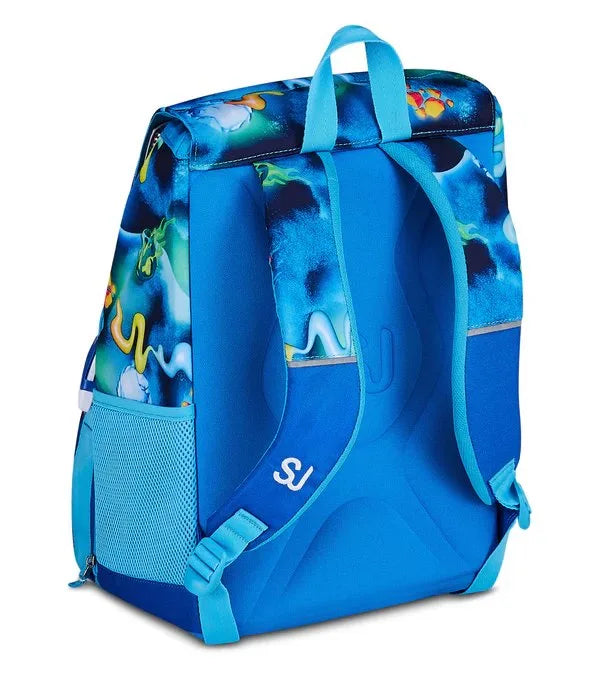 Zaino SJ Gang Estensibile Big Space Ride con Ali a Scomparsa e Astronauta 3D Fantasia Spaziale Blu